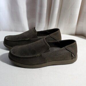 NWOB CROCS Santa Cruz 2 Luxe Leather Triple Comfort Brown Loafers, Mens 9